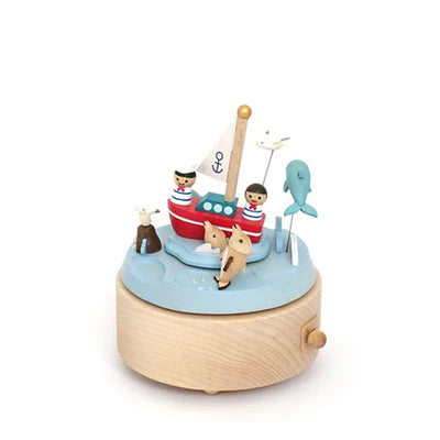 Wooderful Life Wooden Music Box - Sailors and Dolphins