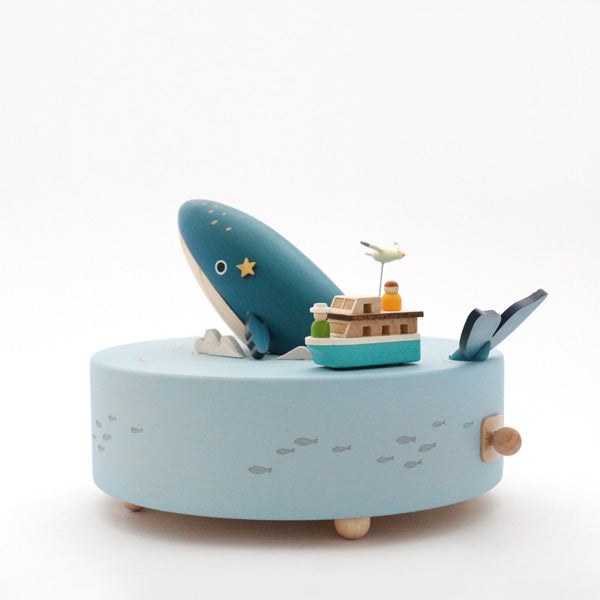 Wooderful Life Wooden Music Box - Whale Watching