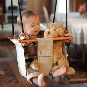 Solvej Swings Baby and Toddler Swing – Soft Linen