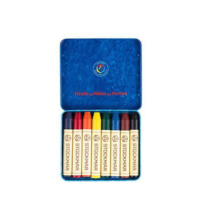 Stockmar Beeswax Crayons - 8 Sticks Set with Black