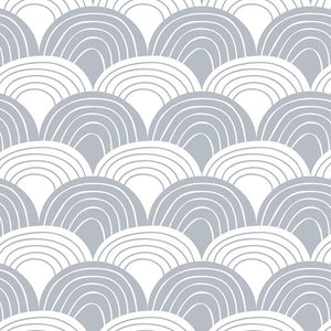 Swedish Linens Rainbows Fitted Sheet – Gray