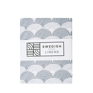 Swedish Linens Rainbows Flat Sheet – Gray