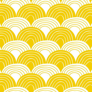 Swedish Linens Rainbows Flat Sheet – Mustard Yellow