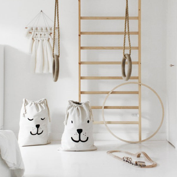 Tellkiddo Bear Fabric Bag Storage