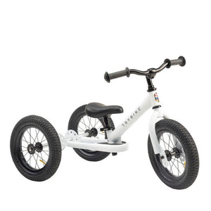 Trybike 2 in 1 Balance Bike Steel White Elenfhant