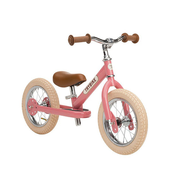 Trybike Balance Bike Steel Vintage Pink Elenfhant