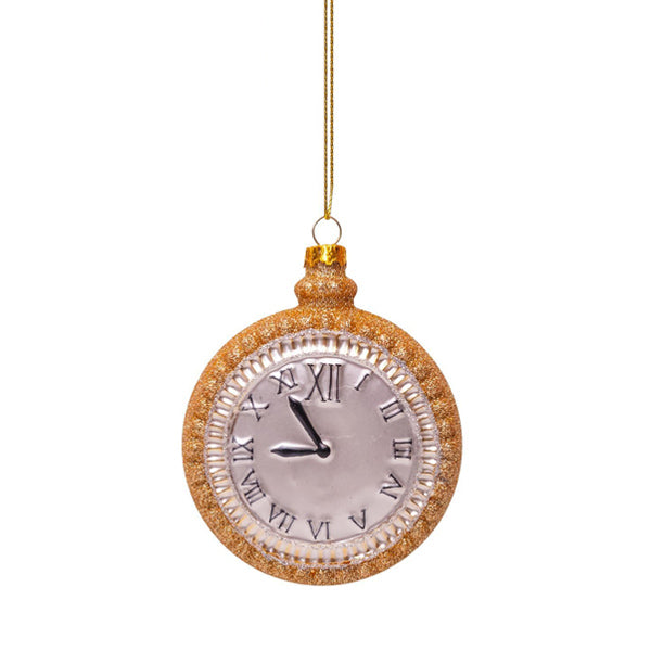 Vondels Glass Shaped Christmas Ornament - Gold Watch