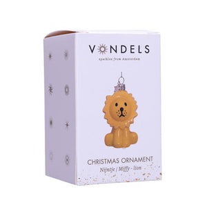 Vondels Glass Shaped Christmas Ornament - Miffy Lion