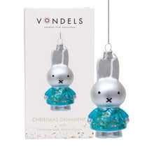 Vondels Glass Shaped Christmas Ornament - Miffy/Van Gogh with Almond Blossom Dress