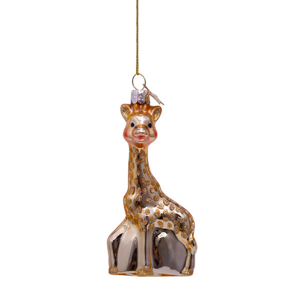 Vondels Glass Shaped Christmas Ornament - Sophie la Girafe Gold