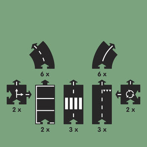 Waytoplay Flexible Toy Road – Highway 24 pieces