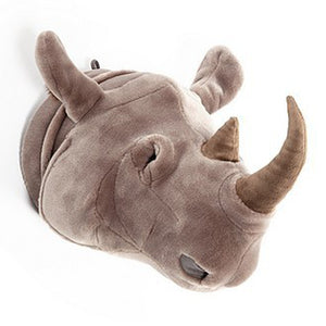 Wild and Soft Animal Head – Rhino Michael (light grey)