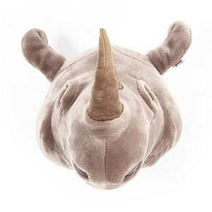 Wild and Soft Animal Head – Rhino Michael (light grey)