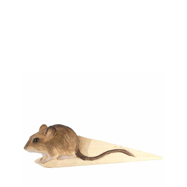 Wildlife Garden Hand Carved Doorstop - Mouse