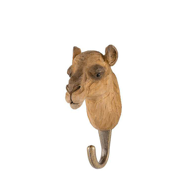 Wildlife Garden Hand Carved Animal Hook - Camel