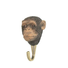 Wildlife Garden Hand Carved Animal Hook - Chimpanzee