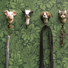 Wildlife Garden Hand Carved Animal Hook - House Cat