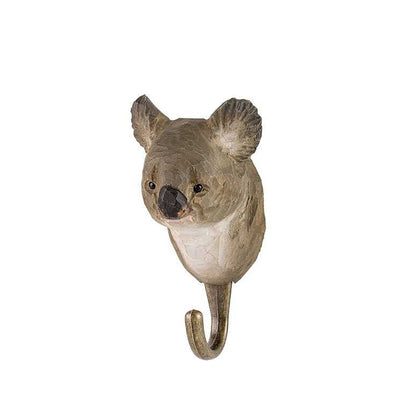 Wildlife Garden Hand Carved Animal Hook - Koala