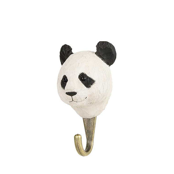 Wildlife Garden Hand Carved Animal Hook - Panda