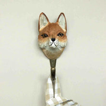 Wildlife Garden Hand Carved Animal Hook - Red Fox