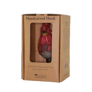 Wildlife Garden Hand Carved Animal Hook - Rooster