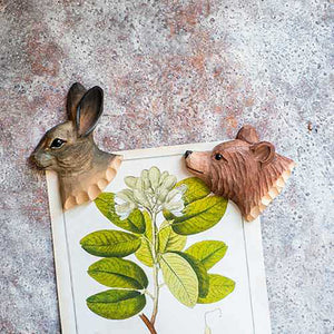 Wildlife Garden Hand Carved Animal Magnet - Mountain Hare