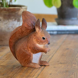 Wildlife Garden Hand Carved Red Squirrel