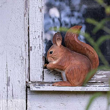 Wildlife Garden Hand Carved Red Squirrel