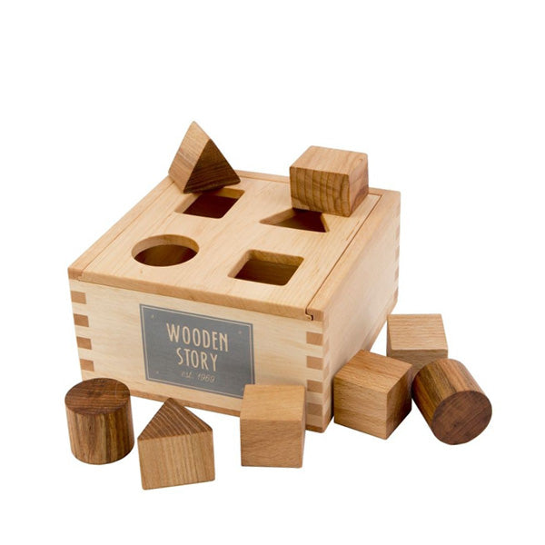 Wooden story shape sorter hotsell