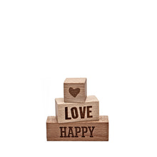 Wooden Story Message Blocks – Happy Love