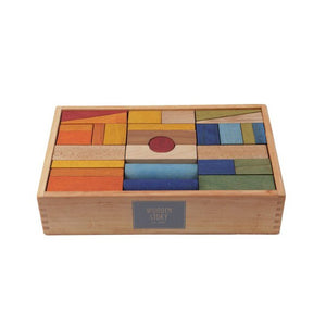 Wooden Story Rainbow Blocks XL - 63 pcs