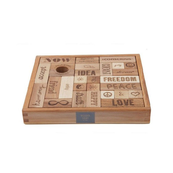 Wooden Story Peace And Love Blocks – 29 pcs