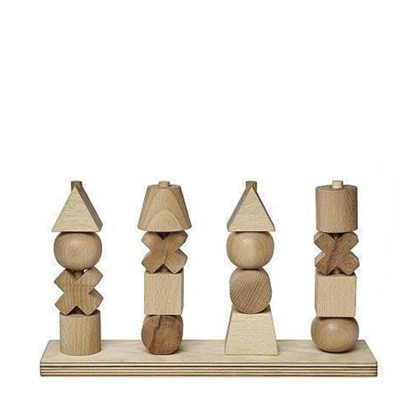 Wooden Story Stacking Toy XL – Natural