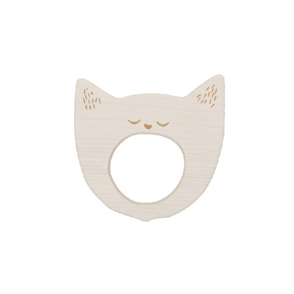 Wooden Story Teether – Yawning Cat