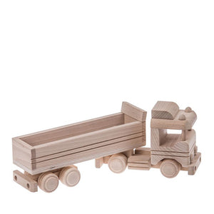 Bartu Wooden Truck with Trailer - Natural