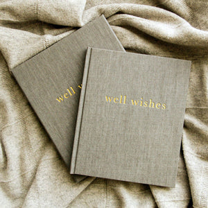 Well Wishes. Guest Book. Grey - Write To Me US