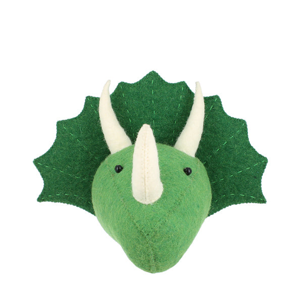 Fiona Walker Mini Dinosaur Head – Triceratops