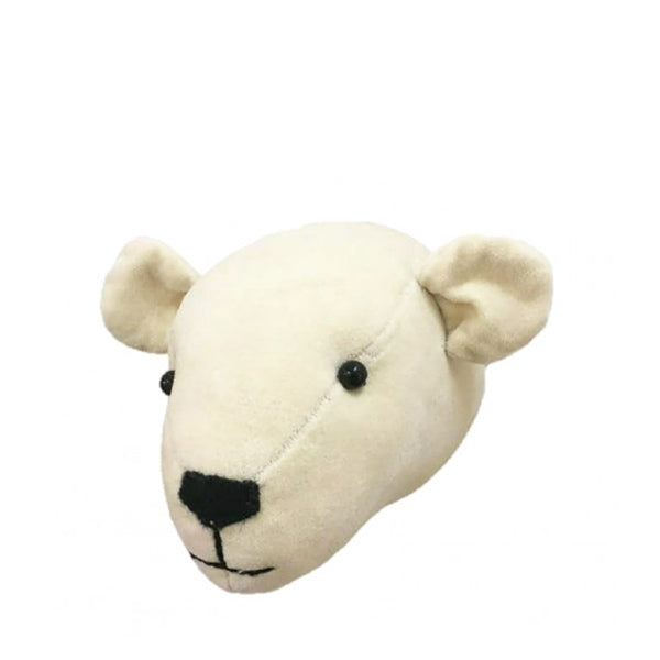 Fiona Walker Mini Velvet Animal Head – Polar Bear