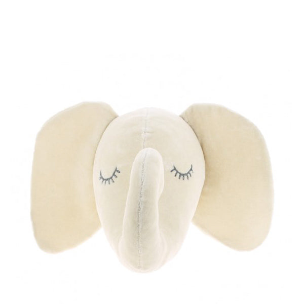 Fiona Walker Mini Velvet Animal Head – Sleepy Elephant