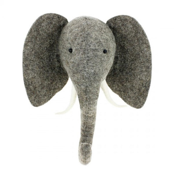 Fiona Walker Elephant with Trunk Up Animal Head