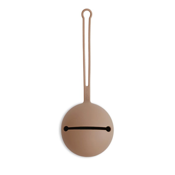 Mushie Silicone Pacifier Holder Case - Natural