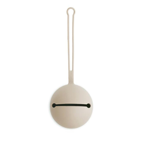 Mushie Silicone Pacifier Holder Case - Shifting Sand