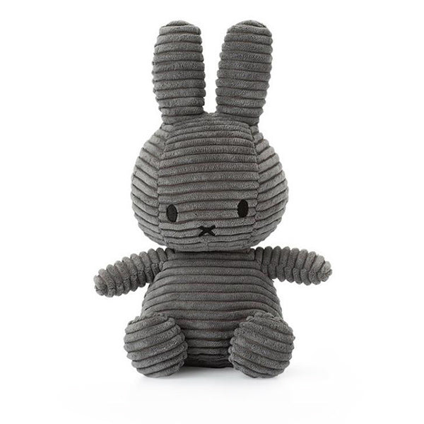 Miffy Corduroy Soft Toy – Dark Grey