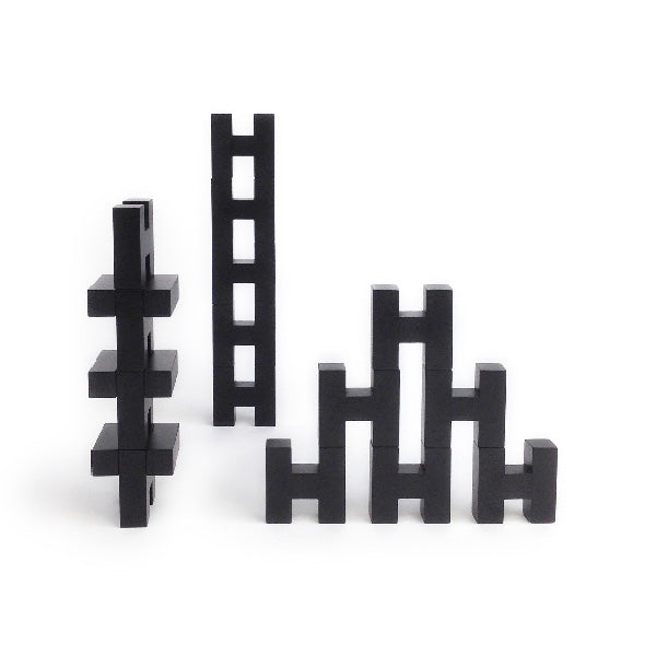Rock and Pebble H Blocks - Black